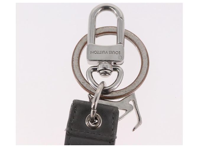 Charm per borsa LOUIS VUITTON in pelle grigio argento M00893 LV Auth 186716 Marrone - vista 8