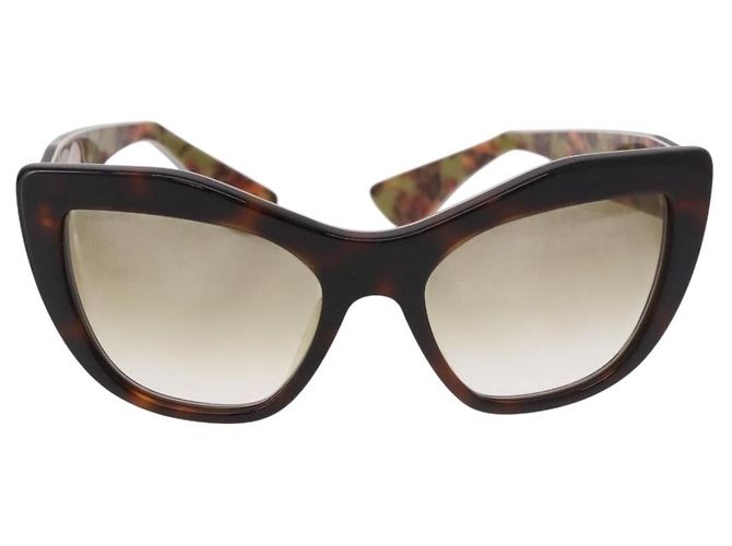 Gafas de sol Miu Miu de plástico Marrón Auth 186352M Castaño - vista 13