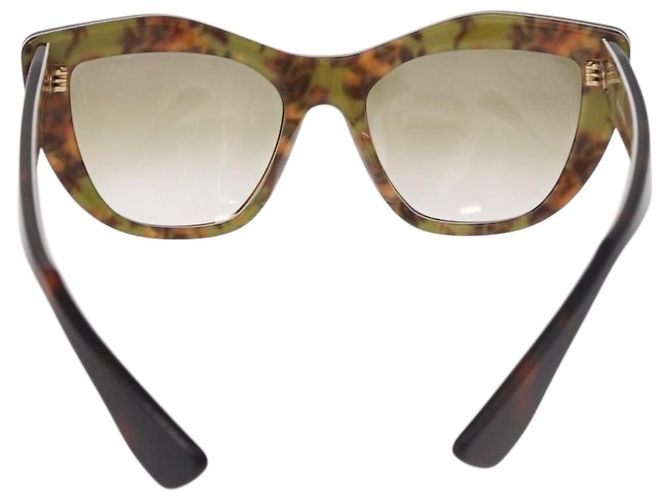 Gafas de sol Miu Miu de plástico Marrón Auth 186352M Castaño - vista 2