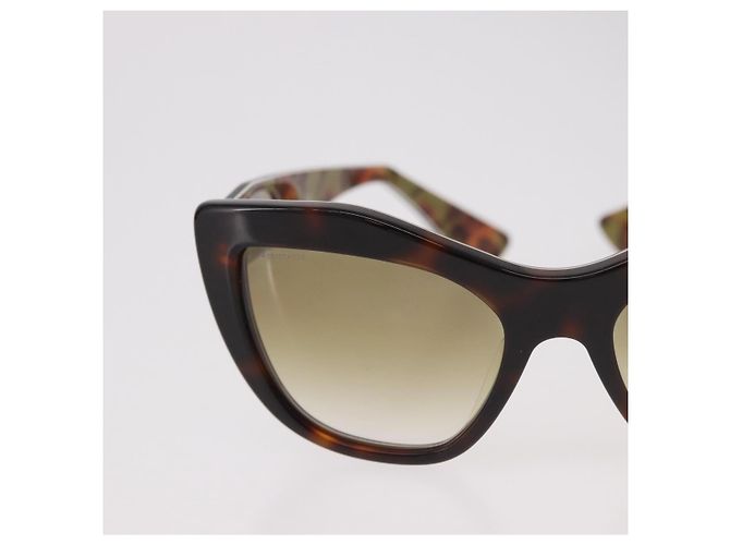 Gafas de sol Miu Miu de plástico Marrón Auth 186352M Castaño - vista 3
