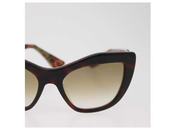 Gafas de sol Miu Miu de plástico Marrón Auth 186352M Castaño - vista 4