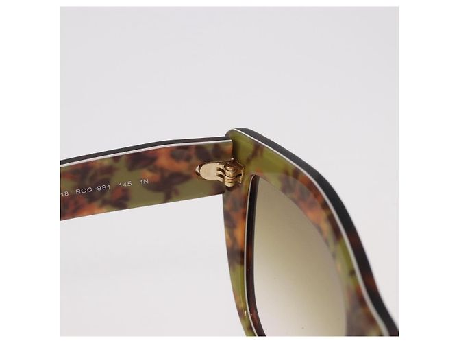 Gafas de sol Miu Miu de plástico Marrón Auth 186352M Castaño - vista 9