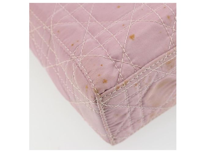 Bolsa Christian Dior Lady Dior Cannage em nylon com alça de plástico 2way Auth am11890A Prata Rosa - vista 20