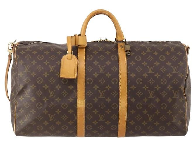 LOUIS VUITTON Monogram Keepall Bandouliere 55 Borsa Boston M41414 LV Auth 184377 Monogramma - vista 13
