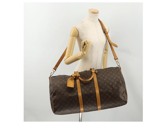 LOUIS VUITTON Monogram Keepall Bandouliere 55 Borsa Boston M41414 LV Auth 184377 Monogramma - vista 25
