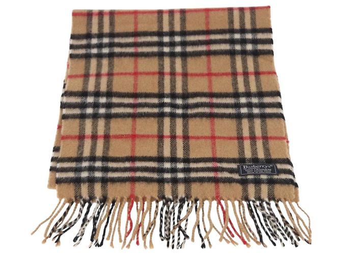 Cachecol Burberrys Nova Check de lã 2 Set Bege Auth 178403 - vista 2