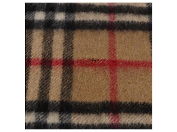Cachecol Burberrys Nova Check de lã 2 Set Bege Auth 178403 - vista 3