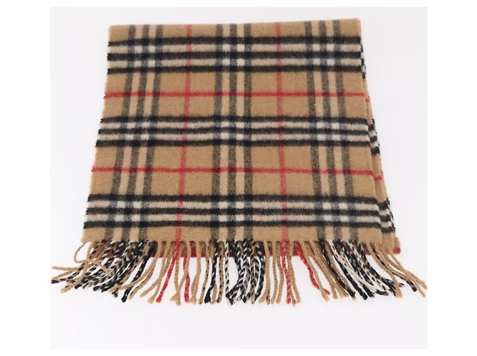 Cachecol Burberrys Nova Check de lã 2 Set Bege Auth 178403 - vista 5
