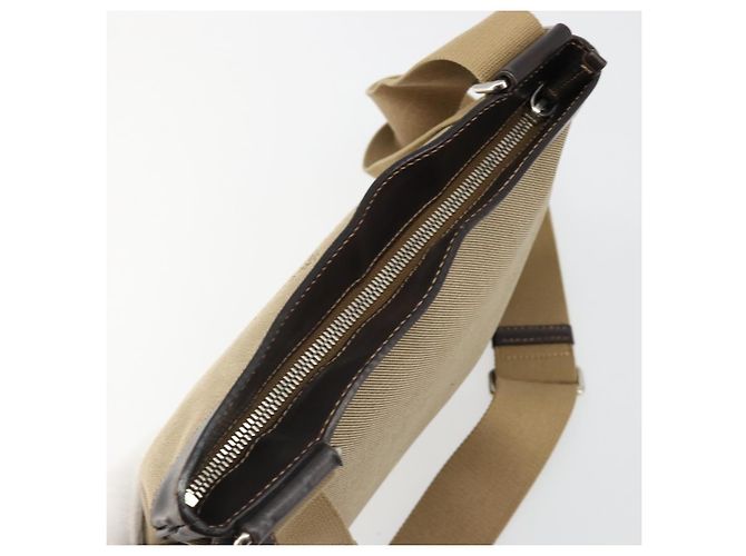Borsa a tracolla PRADA Tela Beige Argento Auth ka4823 - vista 10