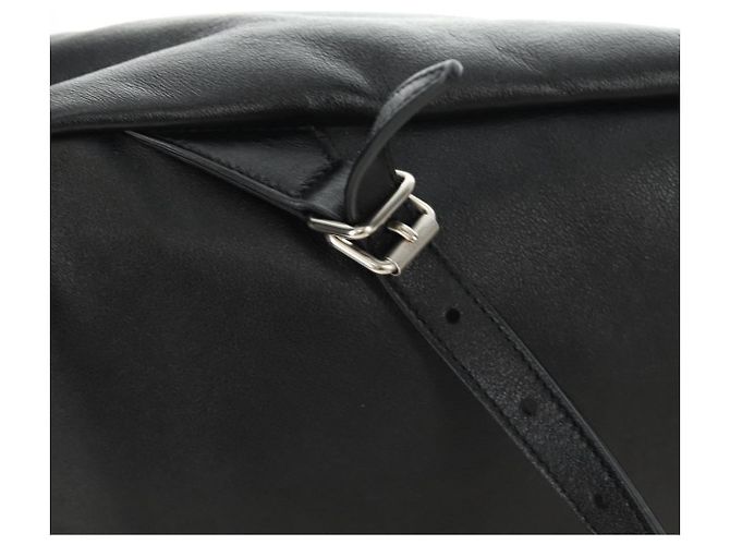 SAINT LAURENT Backpack Leather Black Silver Auth 185905SM Silvery - view 9