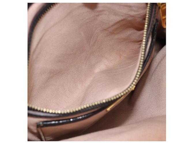 Borsa Miu Miu Madras in Pelle 2way Nera Oro Auth 187556A Nero D'oro - vista 25