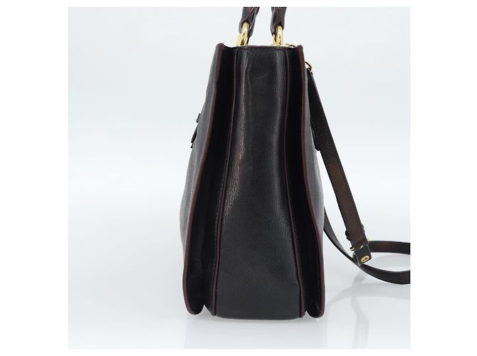 Borsa Miu Miu Madras in Pelle 2way Nera Oro Auth 187556A Nero D'oro - vista 3