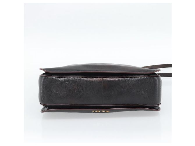 Borsa Miu Miu Madras in Pelle 2way Nera Oro Auth 187556A Nero D'oro - vista 5