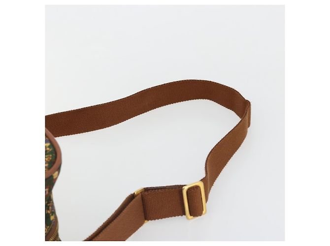 Borsa a tracolla Salvatore Ferragamo in tela verde e oro Auth BA13340A D'oro - vista 14