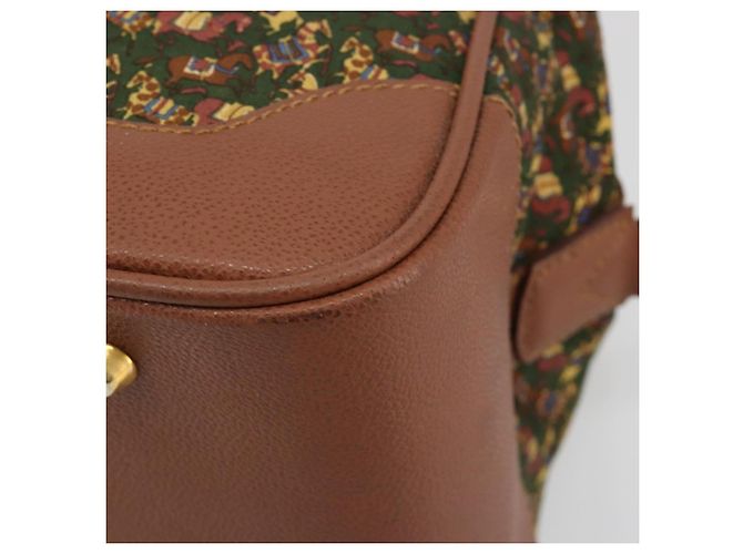 Borsa a tracolla Salvatore Ferragamo in tela verde e oro Auth BA13340A D'oro - vista 15