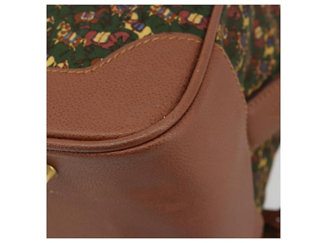 Borsa a tracolla Salvatore Ferragamo in tela verde e oro Auth BA13340A D'oro - vista 17