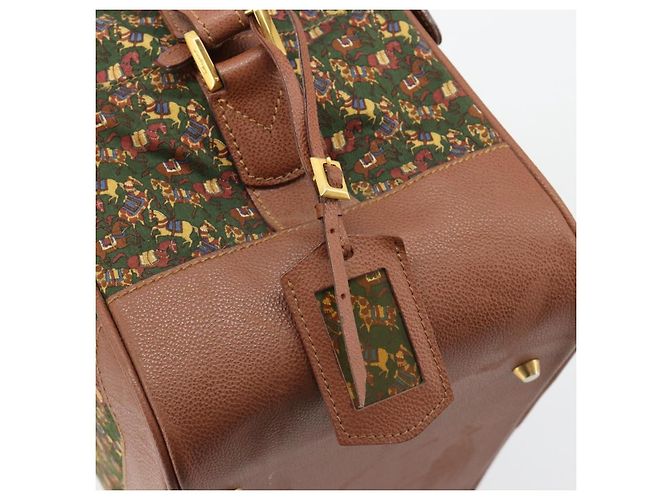Borsa a tracolla Salvatore Ferragamo in tela verde e oro Auth BA13340A D'oro - vista 18