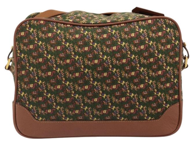 Borsa a tracolla Salvatore Ferragamo in tela verde e oro Auth BA13340A D'oro - vista 2