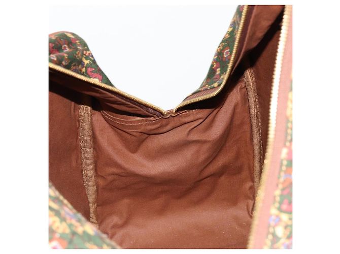 Borsa a tracolla Salvatore Ferragamo in tela verde e oro Auth BA13340A D'oro - vista 22