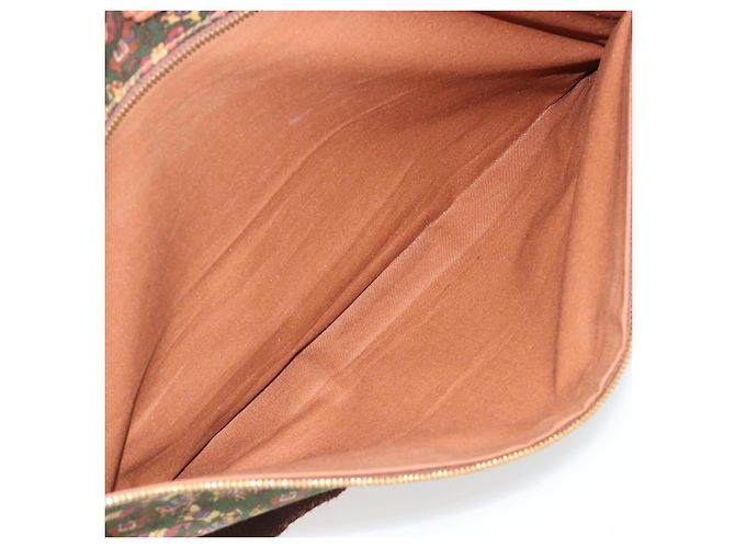 Borsa a tracolla Salvatore Ferragamo in tela verde e oro Auth BA13340A D'oro - vista 23