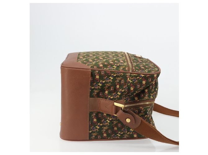 Borsa a tracolla Salvatore Ferragamo in tela verde e oro Auth BA13340A D'oro - vista 3