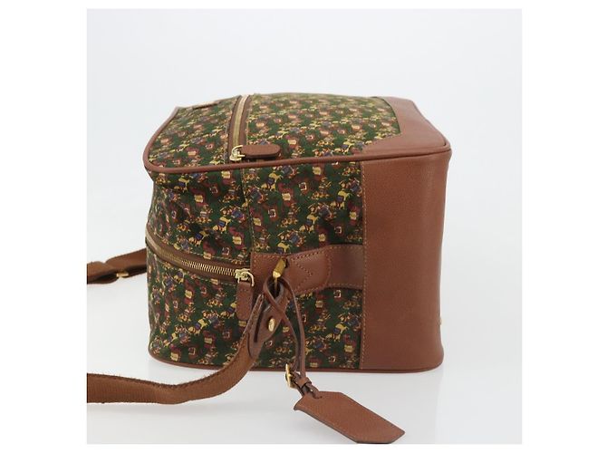 Borsa a tracolla Salvatore Ferragamo in tela verde e oro Auth BA13340A D'oro - vista 4