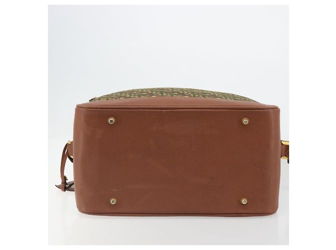 Borsa a tracolla Salvatore Ferragamo in tela verde e oro Auth BA13340A D'oro - vista 5