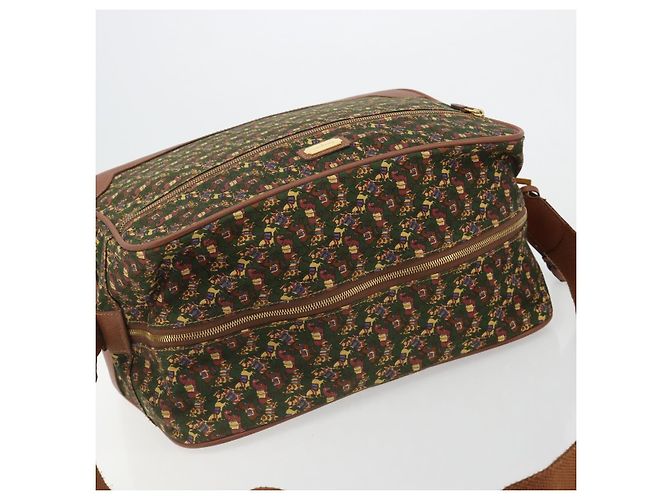 Borsa a tracolla Salvatore Ferragamo in tela verde e oro Auth BA13340A D'oro - vista 6