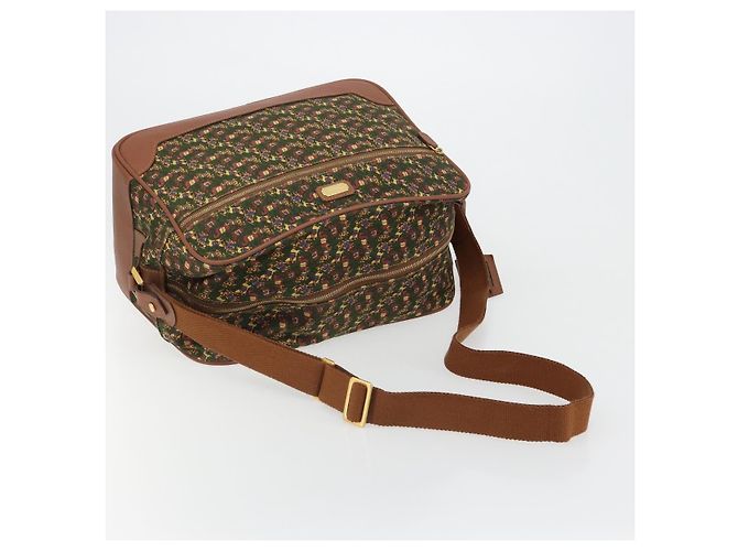 Borsa a tracolla Salvatore Ferragamo in tela verde e oro Auth BA13340A D'oro - vista 7