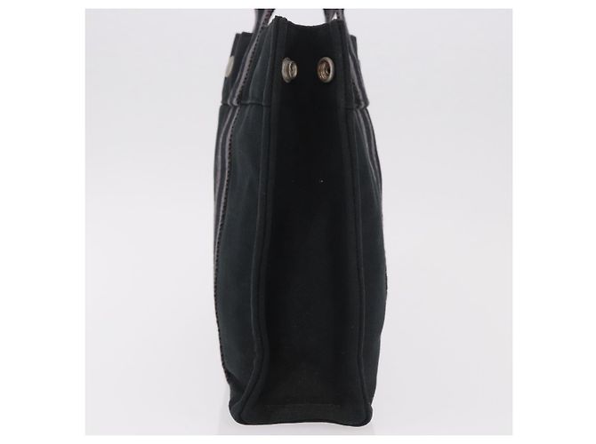 Hermès Borsa HERMES Fourre Tout PM in cotone Nero Argento Auth 187747A - vista 5