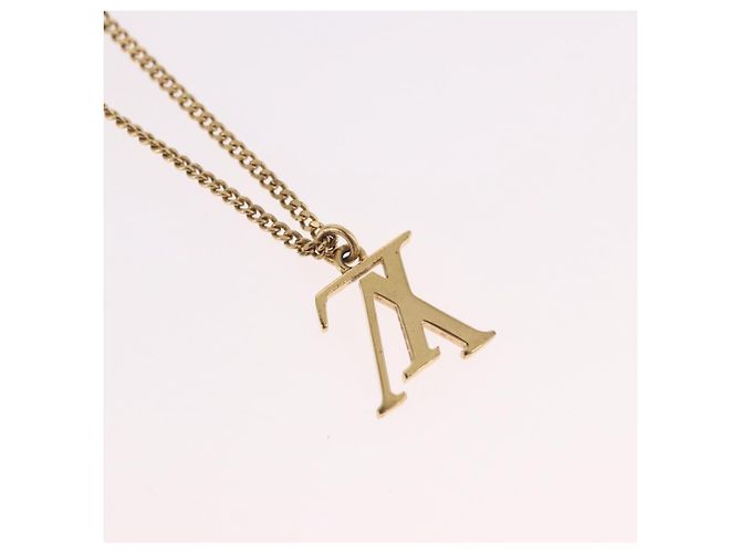 Collana LOUIS VUITTON LV Upside Down in metallo Gold M62682 LV Auth 185785M - vista 3