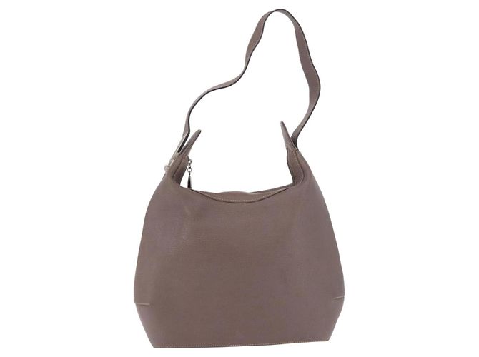 Bolso de hombro LOEWE de cuero morado gris Auth 186309 Morado oscuro - vista 13