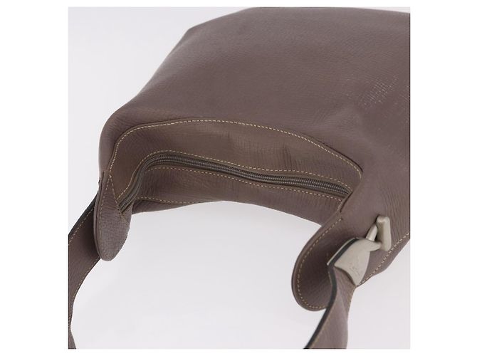 Bolso de hombro LOEWE de cuero morado gris Auth 186309 Morado oscuro - vista 6