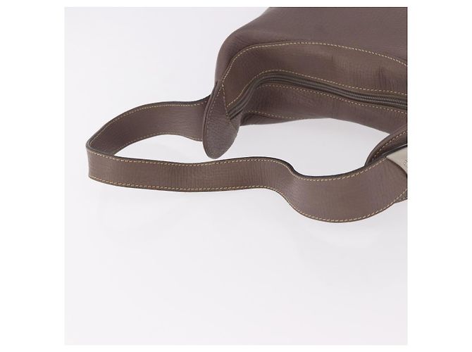 Bolso de hombro LOEWE de cuero morado gris Auth 186309 Morado oscuro - vista 7