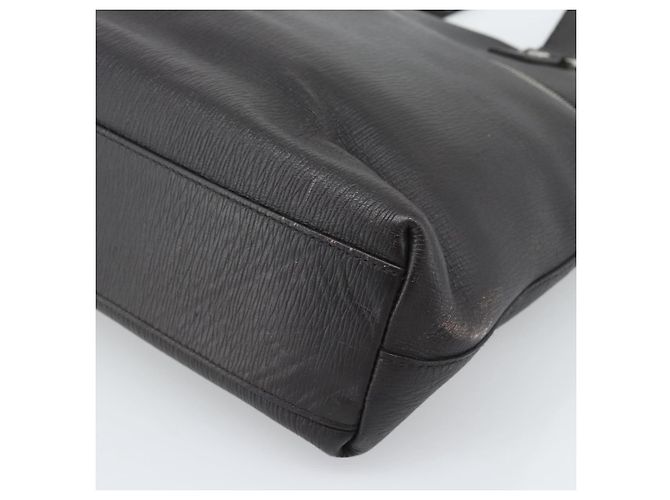 Salvatore Ferragamo Tote Bag Leder Schwarz Silber Auth ka4781 - Ansicht 15