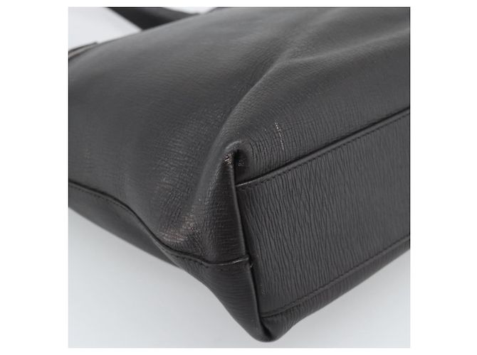 Salvatore Ferragamo Tote Bag Leder Schwarz Silber Auth ka4781 - Ansicht 16