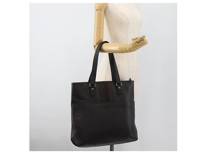 Salvatore Ferragamo Tote Bag Leder Schwarz Silber Auth ka4781 - Ansicht 23