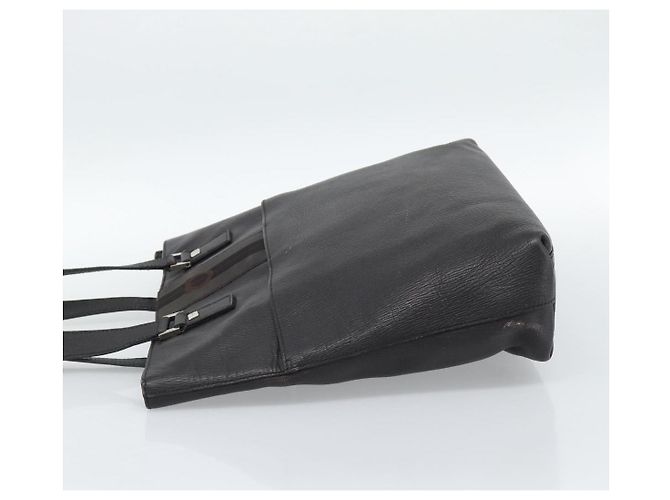 Salvatore Ferragamo Tote Bag Leder Schwarz Silber Auth ka4781 - Ansicht 3