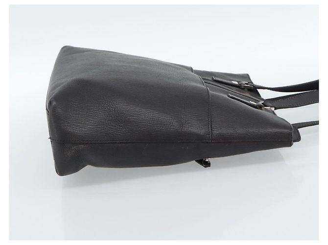 Salvatore Ferragamo Tote Bag Leder Schwarz Silber Auth ka4781 - Ansicht 4