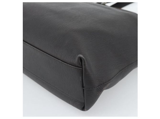 Salvatore Ferragamo Tote Bag Leder Schwarz Silber Auth ka4781 - Ansicht 9