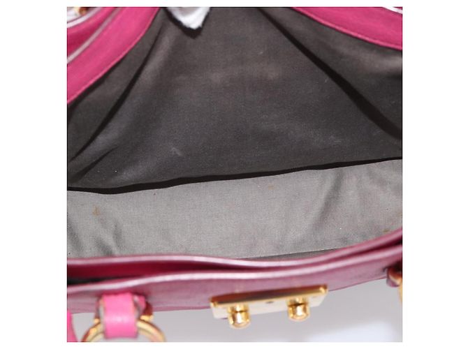 Borsa Miu Miu Madras in pelle 2 in 1 rosa oro Auth 187558A D'oro - vista 11