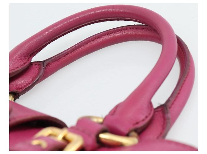 Borsa Miu Miu Madras in pelle 2 in 1 rosa oro Auth 187558A D'oro - vista 14