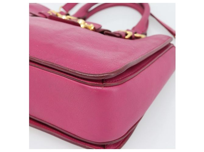 Borsa Miu Miu Madras in pelle 2 in 1 rosa oro Auth 187558A D'oro - vista 15