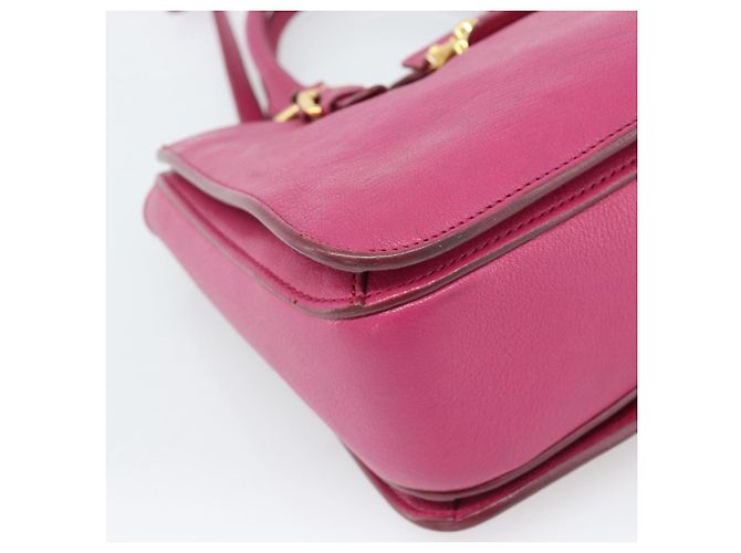 Borsa Miu Miu Madras in pelle 2 in 1 rosa oro Auth 187558A D'oro - vista 16