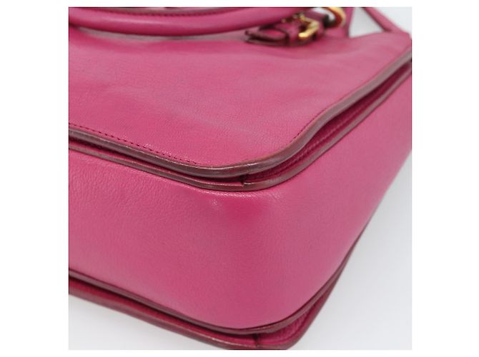 Borsa Miu Miu Madras in pelle 2 in 1 rosa oro Auth 187558A D'oro - vista 17