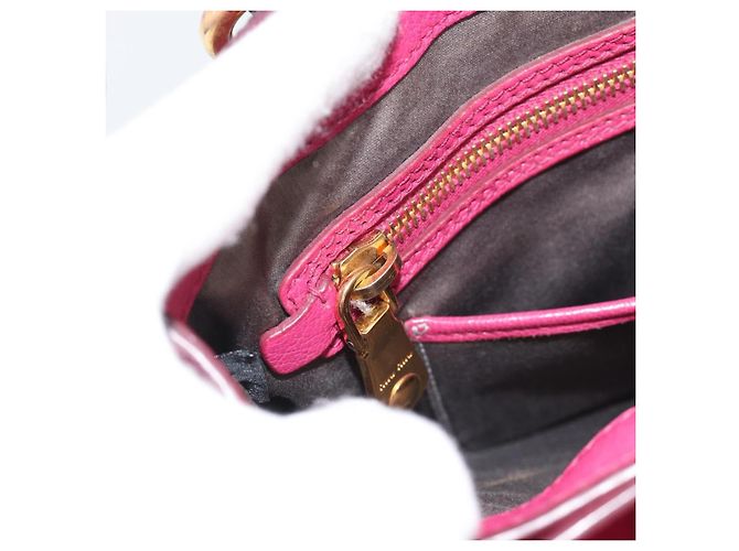 Borsa Miu Miu Madras in pelle 2 in 1 rosa oro Auth 187558A D'oro - vista 21