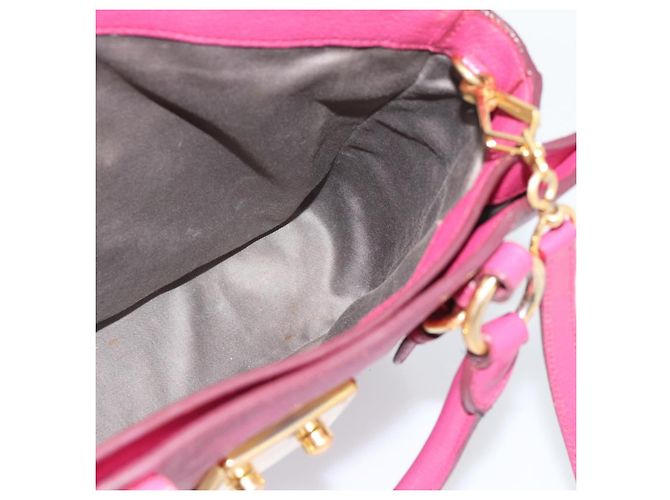 Borsa Miu Miu Madras in pelle 2 in 1 rosa oro Auth 187558A D'oro - vista 23
