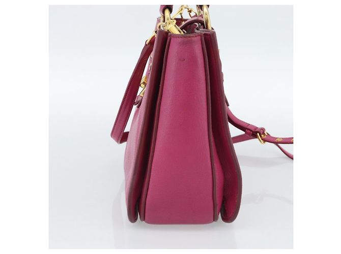 Borsa Miu Miu Madras in pelle 2 in 1 rosa oro Auth 187558A D'oro - vista 4