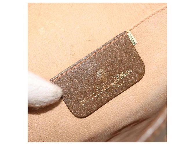 GUCCI GG Supreme Web Sherry Line Clutch Bag PVC Beige 89 01 030 Auth 187358 - view 18