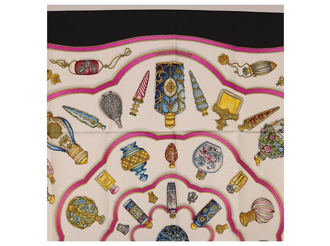 Hermès HERMES Carré 90 Sciarpa "Pourvu qu'on oit l'ivresse..." Seta Nero Auth 185840 - vista 3